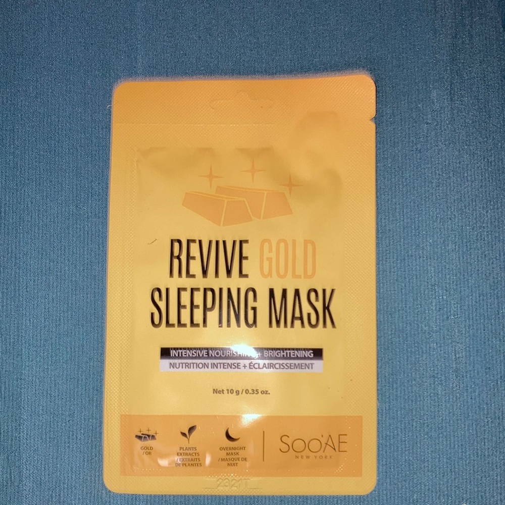 Soo AE Revive Gold Sleeping Mask. 12Pack 12x 0.35 oz.